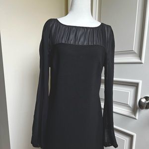 Black cocktail dress stretch fabric